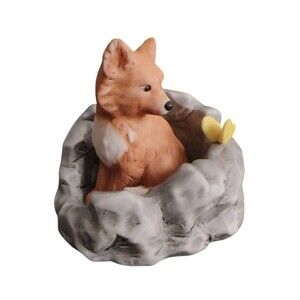 Franklin Mint 1984 Woodland Surprises Fox Hand Painted Jacqueline B Smith